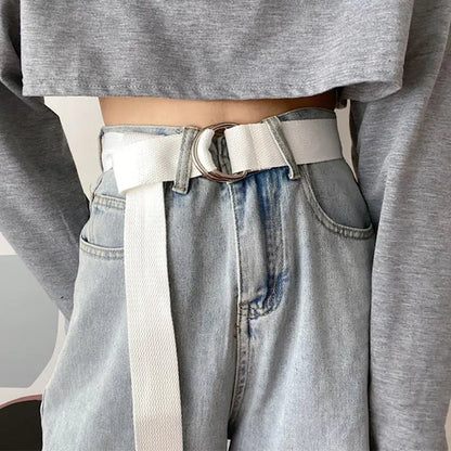 Belt for Men Women Universal Double Buckle Multifunctional Belts Unisex Fashion No Punching Waistband Jeans Decoration