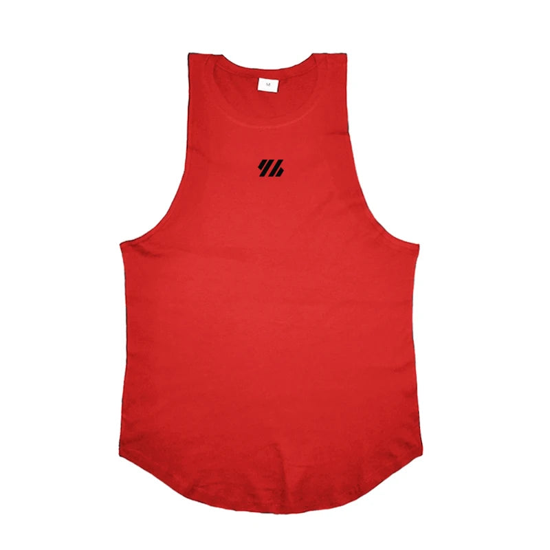 Mens Running Loose Vests Bodybuilding Muscle Tank Tops Gym Workout Fitness Sleeveless Shirts Summer Cotton Breathable Undershirt