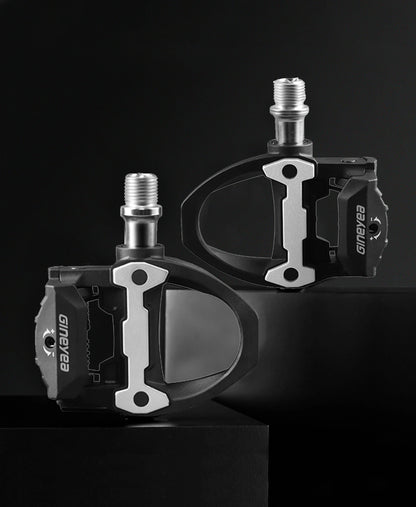 Gineyea Road Bike Clip Pedals, Clipless Road Cycling Pedals with Cleat Compatible with SPD-SL