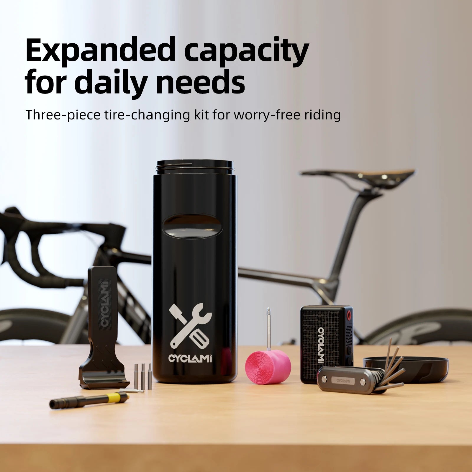 CYCLAMI Portable Bicycle Repair Tool Storage Box Waterproof Toolkit For Bottle Cage Mount Cycling Accessories