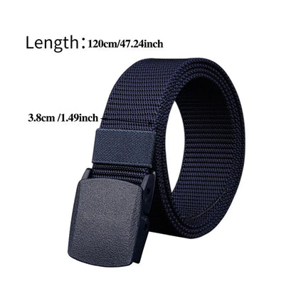 Military Men Belt 2024 Army Belts Adjustable Belt Men Outdoor Travel Tactical Waist Belt with Plastic Buckle for Pants 120cm