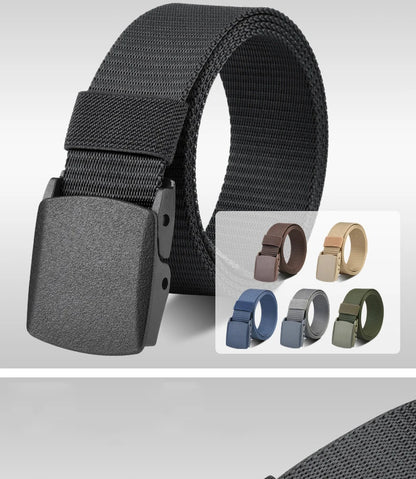 Plus Size 110 120 130 140 150 160 170cm Military Men Belt Women Nylon Canvas Army Outdoor Tactical Waist Belt Plastic Buckle