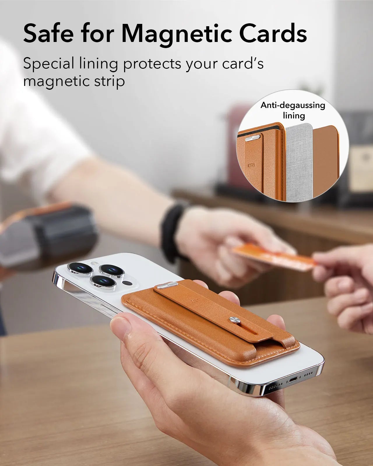 ESR for MagSafe Wallet with Find My Functionality 5 Cards Holder Strong Magnetic Wallet for iPhone 16/15/14/13/12 Series
