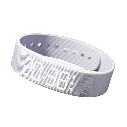 Student smart watch sports pedometer vibration alarm clock  LED Digital Alarm Clock Watch Adjustable Waterproof Alarm Bracelet