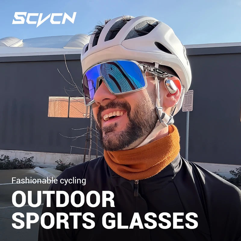SCVCN Cycling Sunglasses Outdoor Bicycle Sunglasses Women Road Bike Glasses Sports Running Eyewear Men MTB Cycling Sunglasses