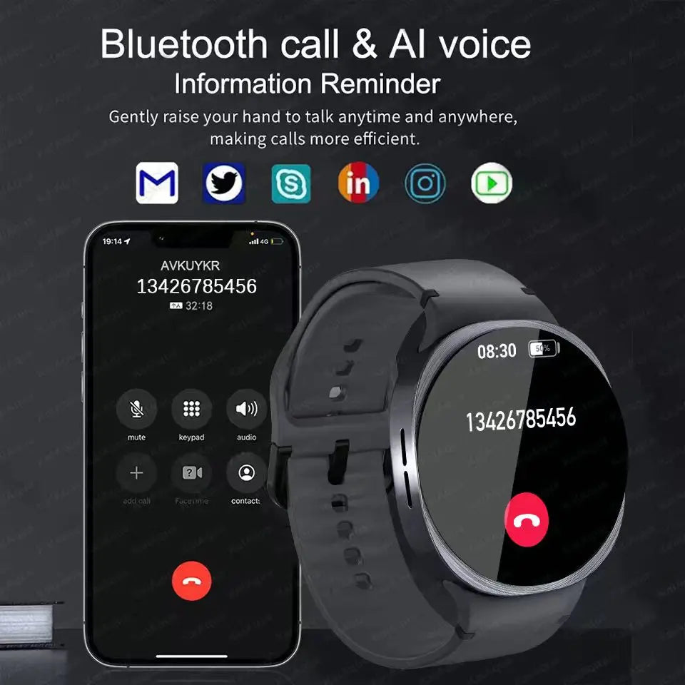 2026 New Watches 8 Mini GPS Track Smart Watch For Men Women Health Sport AMOLED Heart Rate Bluetooth Call Waterproof Smartwatch