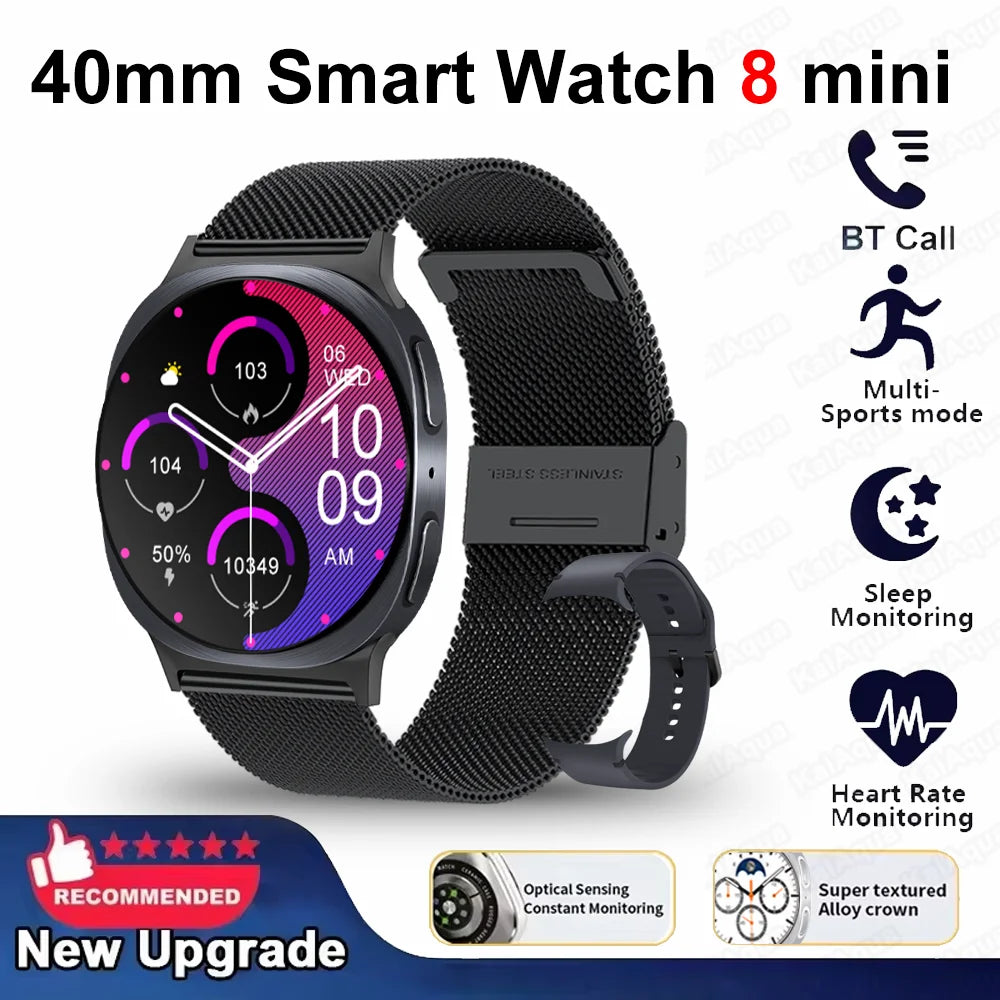 2026 New Watches 8 Mini GPS Track Smart Watch For Men Women Health Sport AMOLED Heart Rate Bluetooth Call Waterproof Smartwatch