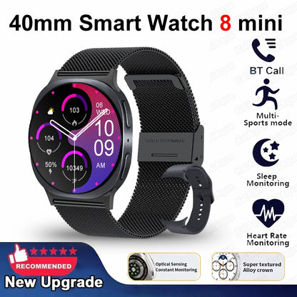 2026 New Watches 8 Mini GPS Track Smart Watch For Men Women Health Sport AMOLED Heart Rate Bluetooth Call Waterproof Smartwatch