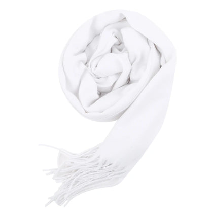 Tassel Scarfs Imitation Cashmere Men Solid Color Fashions Winter Warmth Windproof Thickened Elongated Scarf Women&