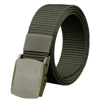 Military Men Belt 2024 Army Belts Adjustable Belt Men Outdoor Travel Tactical Waist Belt with Plastic Buckle for Pants 120cm
