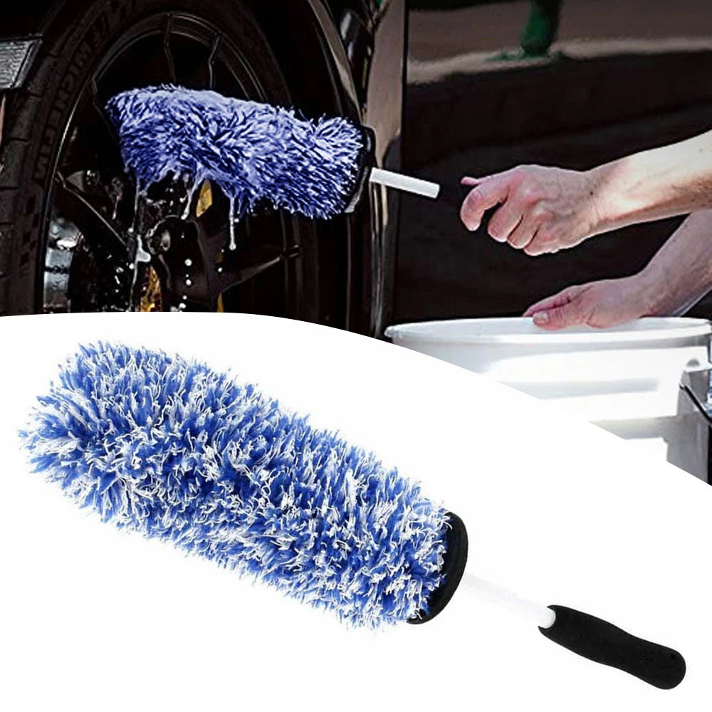 3/1Pcs Car Wash Wheel Brush Kit Flexible Car Detailing Brushes Non-Slip Easy To Cleaning Rims Spokes Wheel Barrel Car Accessorie