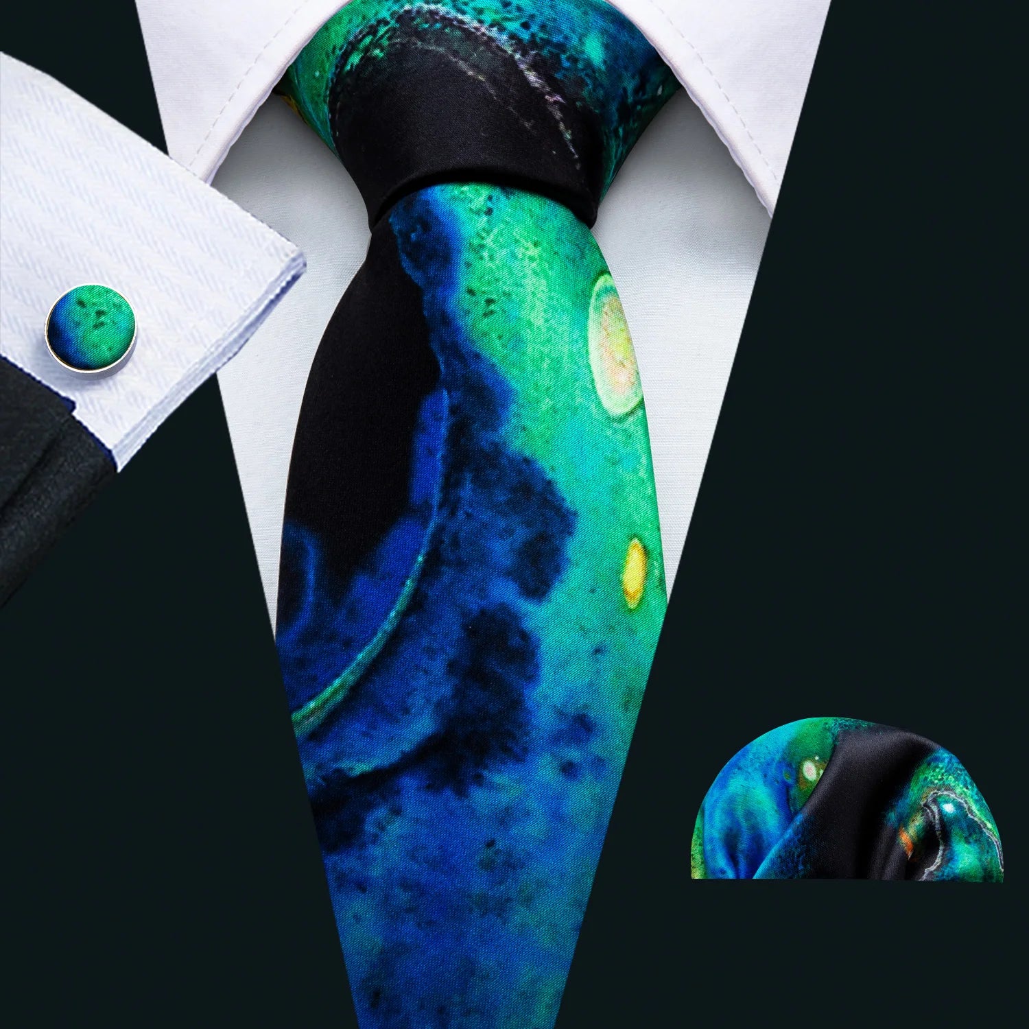 Barry.Wang Jacquard Water Duck Blue Men&