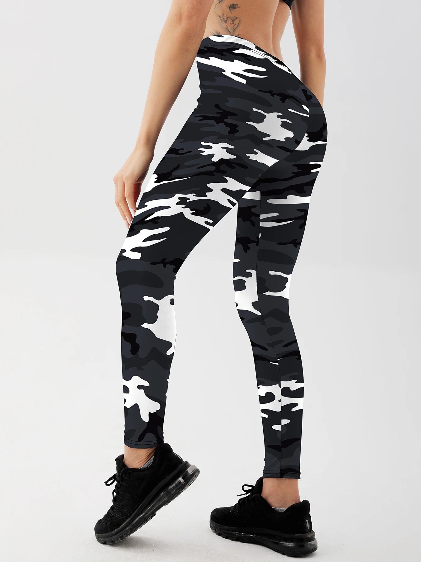 Fashion Women camouflage Leggings For Fitness High Waist Gym Legging Push Up Women navy Leggings
