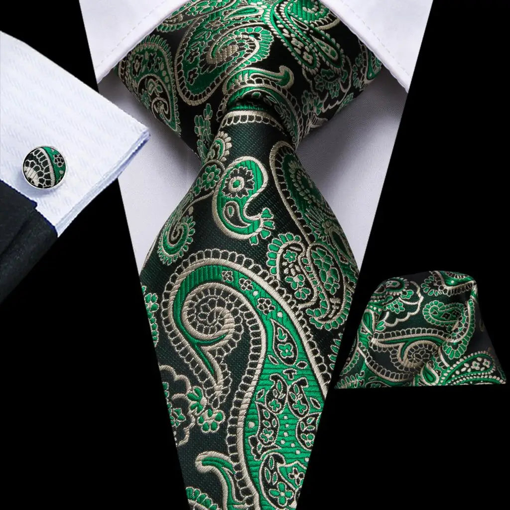Hi-Tie Designer Burgundy Paisley 63inch Silk Mens Tie Extra Long Ties for Men Woven Classic 160cm Mens Necktie Pocket Square Set
