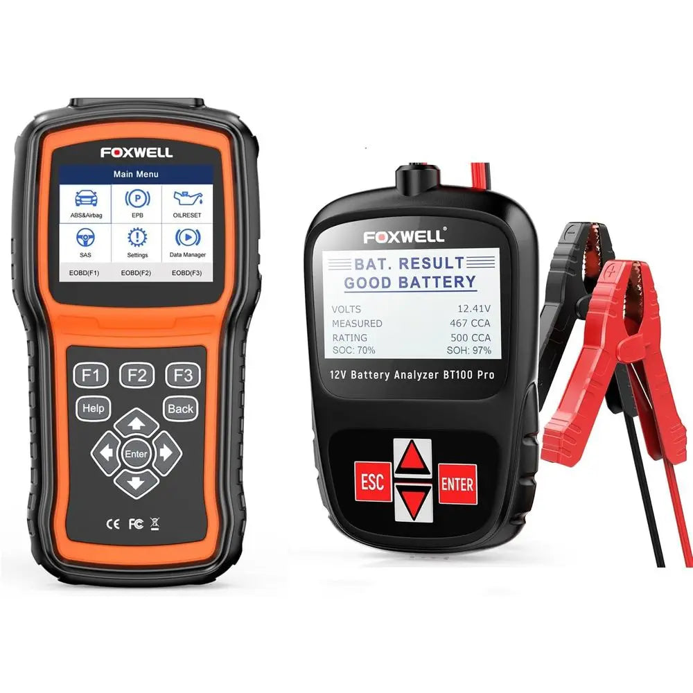 NT630 Plus 2 Scanner with ABS Auto Bleed ABS SRS/Airbag 2 Car Diagnostic Tool BT100 Pro 12V Car Battery Tester, Automotive Digit