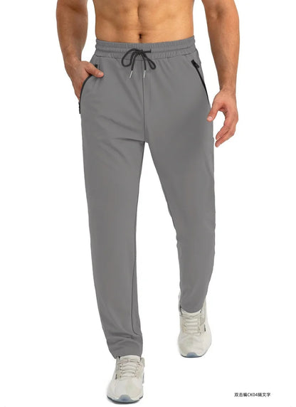 Outdoor Pants Men Quick Dry Straight Running Hiking Pants Elastic Lightweight Yoga Fitness Exercise Sweatpants Joggers
