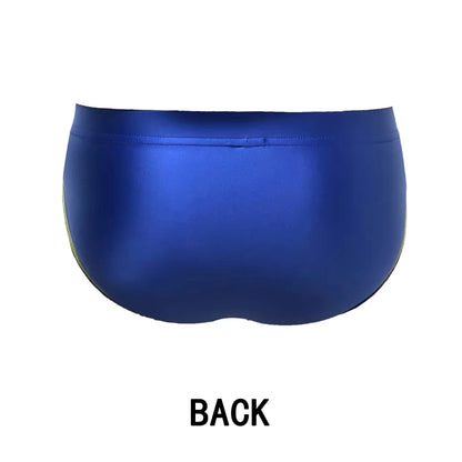 XcloCKNYoung satin glossy men underpants oily shiny solid color shiny breathable sports briefs Silk High elasticity briefs