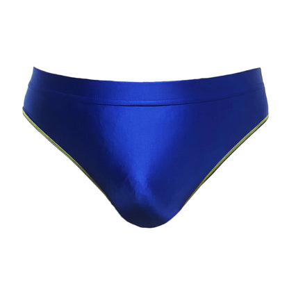 XcloCKNYoung satin glossy men underpants oily shiny solid color shiny breathable sports briefs Silk High elasticity briefs