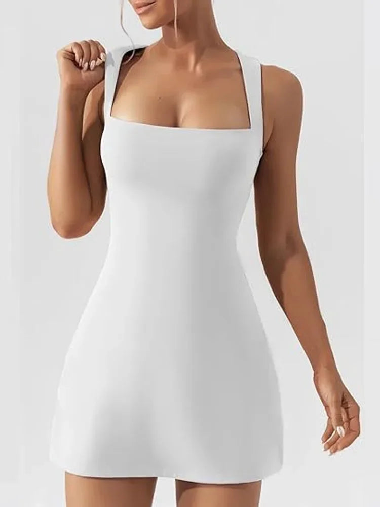 2025 New Fashion Sexy Slim Fit Party Strap Dress Summer Y2k Solid Color Mini Slip Dress Elegant Sleeveless Evening Dresses