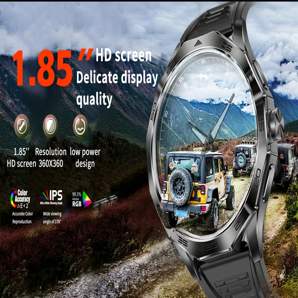 New Smart Watch Men Full Touch Screen GPS Bluetooth Call Flashlight Sports Activity Fitness Heart Rate Waterproof Smartwatch