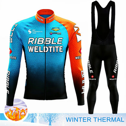 2027 Winter Thermal Fleece Cycling Clothes Long Sleeve Uniform Costume Sport Bike MTB Fleece Jersey Sports Set Bicycle Clothing