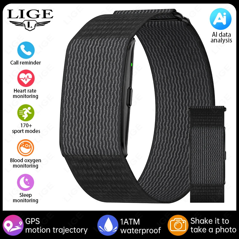 LIGE NO Screen Smart Wristbands With Heart Rate Sleep AI Health Monitor Report Smart Bracelet Incoming Call Notification Watches