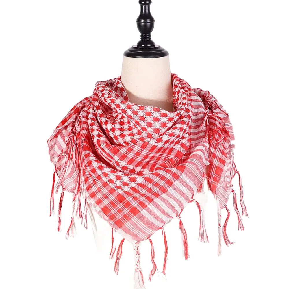 Arabic Scarf Large Arab Shemagh Headscarf with Tassel Costume Desert Scarf Head Neck Scarf for Men Women new Scarf &amp;Wrap