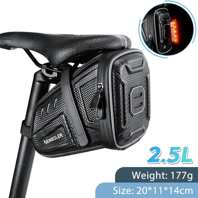 2025 NEW Waterproof Bicycle Saddle Bag MTB Road Bike Saddlebags Reflective Striped Bicycle Tool Holder Bag MTB Accessories