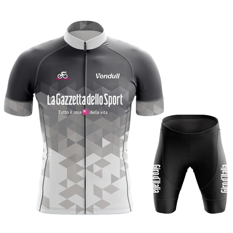 Tour De Italy Cycling Jersey Set for Men, Short Sleeve, Breathable, MTB Bike Clothing, Uniform Suit, Summer, 2024