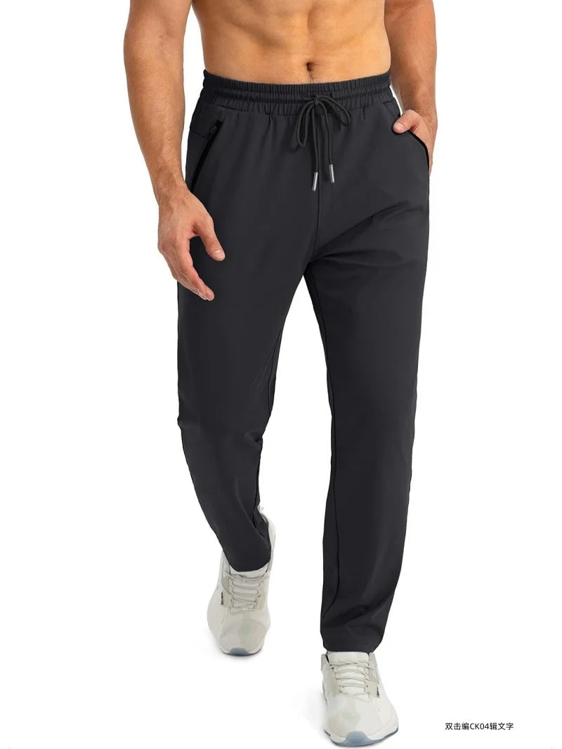 Outdoor Pants Men Quick Dry Straight Running Hiking Pants Elastic Lightweight Yoga Fitness Exercise Sweatpants Joggers