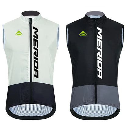 Merida Men Sleeveless Cycling Vest Mesh Ciclismo Lets Undershirt Jersey Windproof Cycling Clothing Gilet Motorcycle Vest