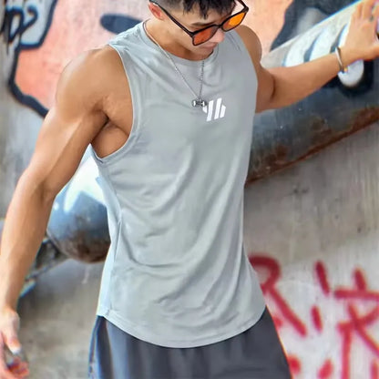 Sport Vest Breathable Men Sleeveless Short Summer Undershirt Windbreaker Tshirt Quick Dry Elastic Mesh Underwear