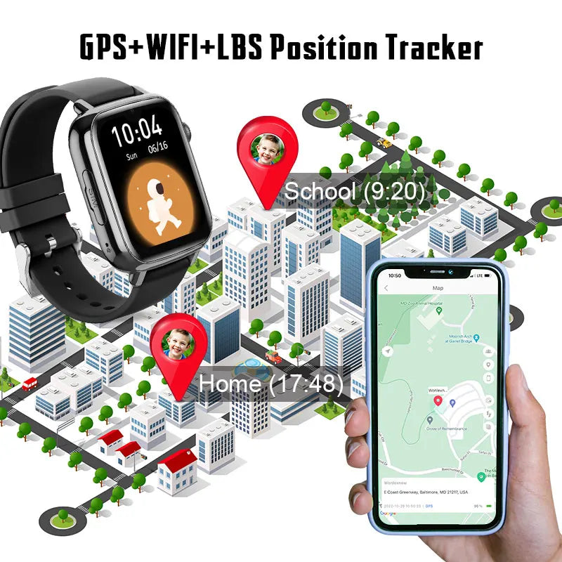 Wonlex 4G Children Smart watch GPS WiFi Video Call Anti Lost Tracker Heart Rate Monitoring 800mAh Battery kt34 Kids SmartWatch
