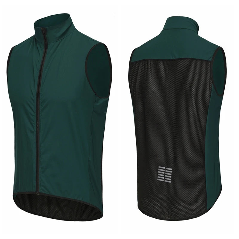 Rsantce Men Jerseys Windproof Lightweight Cycling Sleeveless Jacket Mtb Bike Uniform Bicycle Jersey Clothing Vest