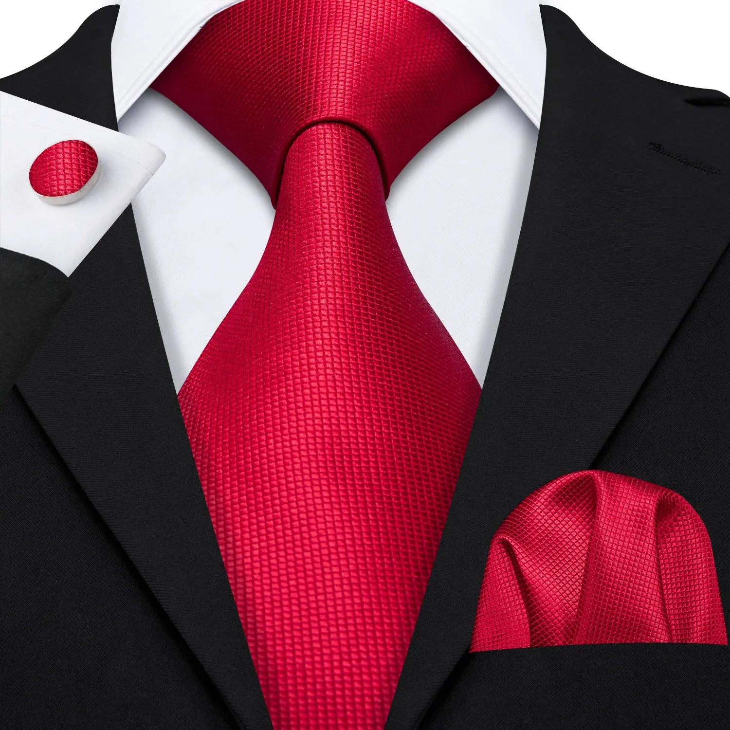 Barry.Wang Jacquard Bright Red Men&
