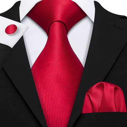 Barry.Wang Jacquard Bright Red Men&