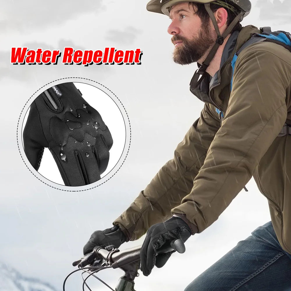 Winter Motorcycle Gloves Thermal Touch Screen Windproof Anti-skid Protective Gear for Sport Motorbike Cycling Riding Skiing Bike