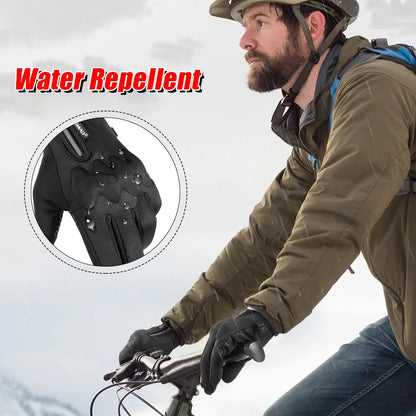 Winter Motorcycle Gloves Thermal Touch Screen Windproof Anti-skid Protective Gear for Sport Motorbike Cycling Riding Skiing Bike