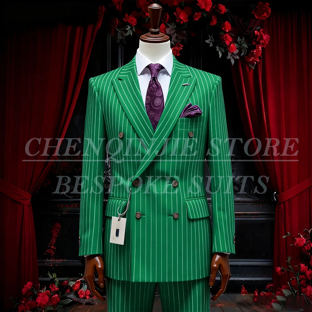 SILIWEYA Double Breasted Business Men&