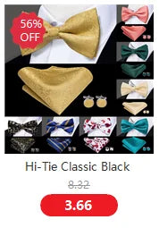 Hi-Tie Silk Mens Ascot Hanky Cufflinks Set Black Yellow White Paisley Cravat Tie Vest Dress Ascots Self Vintage Jacquard Woven