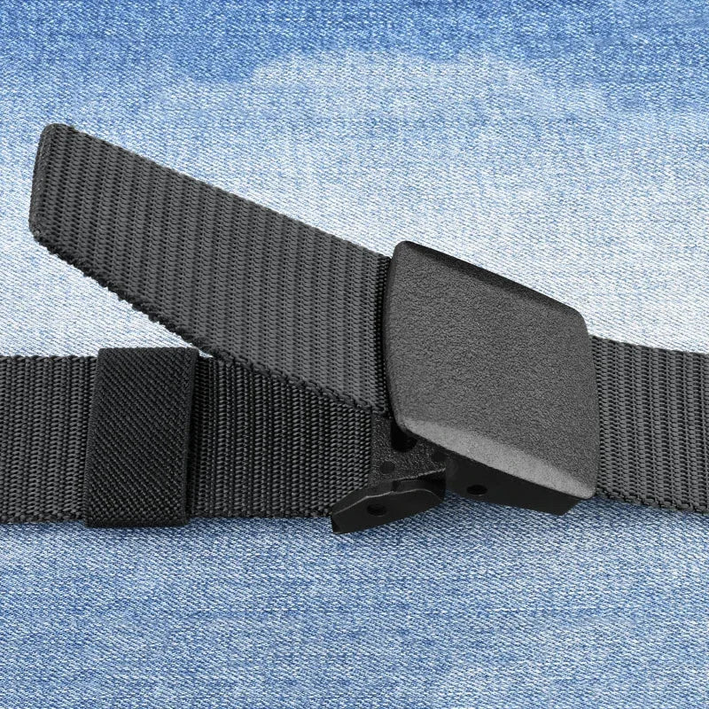Plus Size 110 120 130 140 150 160 170cm Military Men Belt Women Nylon Canvas Army Outdoor Tactical Waist Belt Plastic Buckle