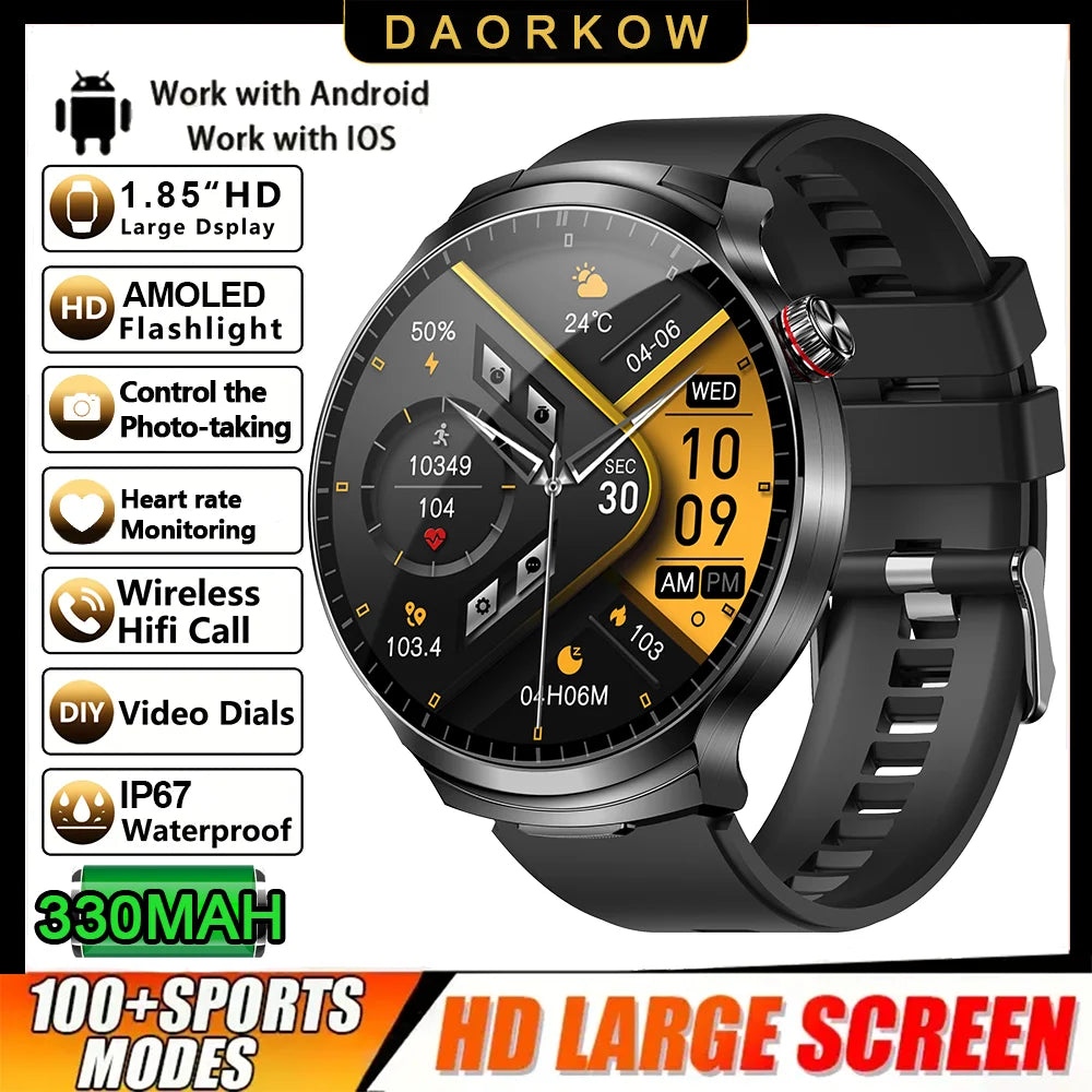 T-REX New 2in1 Smartwatch Tracker Compass Built in Headphones Bluetooth Call Smartwatch Health Monitor Fitness Men Sports Watch