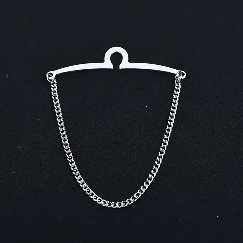 ICEYY Copper Tie Clip Tie Chain Hanger Tie Pins Men&