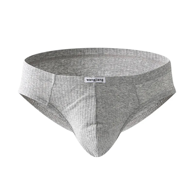 Cotton Briefs Men Sexy Bulge Pouch Underwear Sweat Absorption Underpants Breathable Panties Striped Knickers Male Soft Lingerie