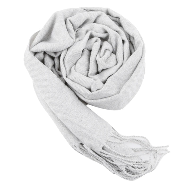 Tassel Scarfs Imitation Cashmere Men Solid Color Fashions Winter Warmth Windproof Thickened Elongated Scarf Women&