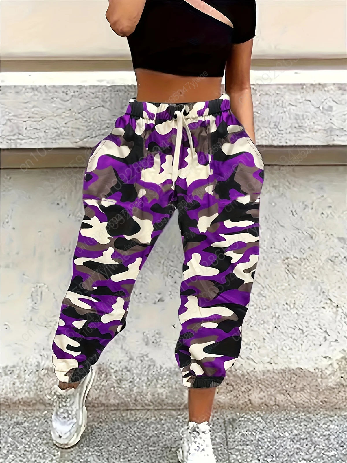 Women casual Camo Jogger Pants Comfortable Breathable Fabric Pants Outdoor Sports Pants Autumn New 3D Printed Pants