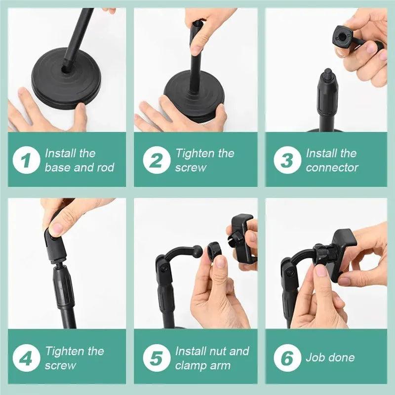 Rotatable and liftable Mobile Phone Bracket Live Broadcast Stand Adjustable Telescopic Portable Callphone Holder for Smart Phone