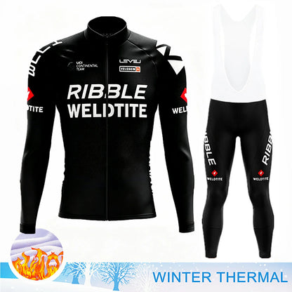 2027 Winter Thermal Fleece Cycling Clothes Long Sleeve Uniform Costume Sport Bike MTB Fleece Jersey Sports Set Bicycle Clothing