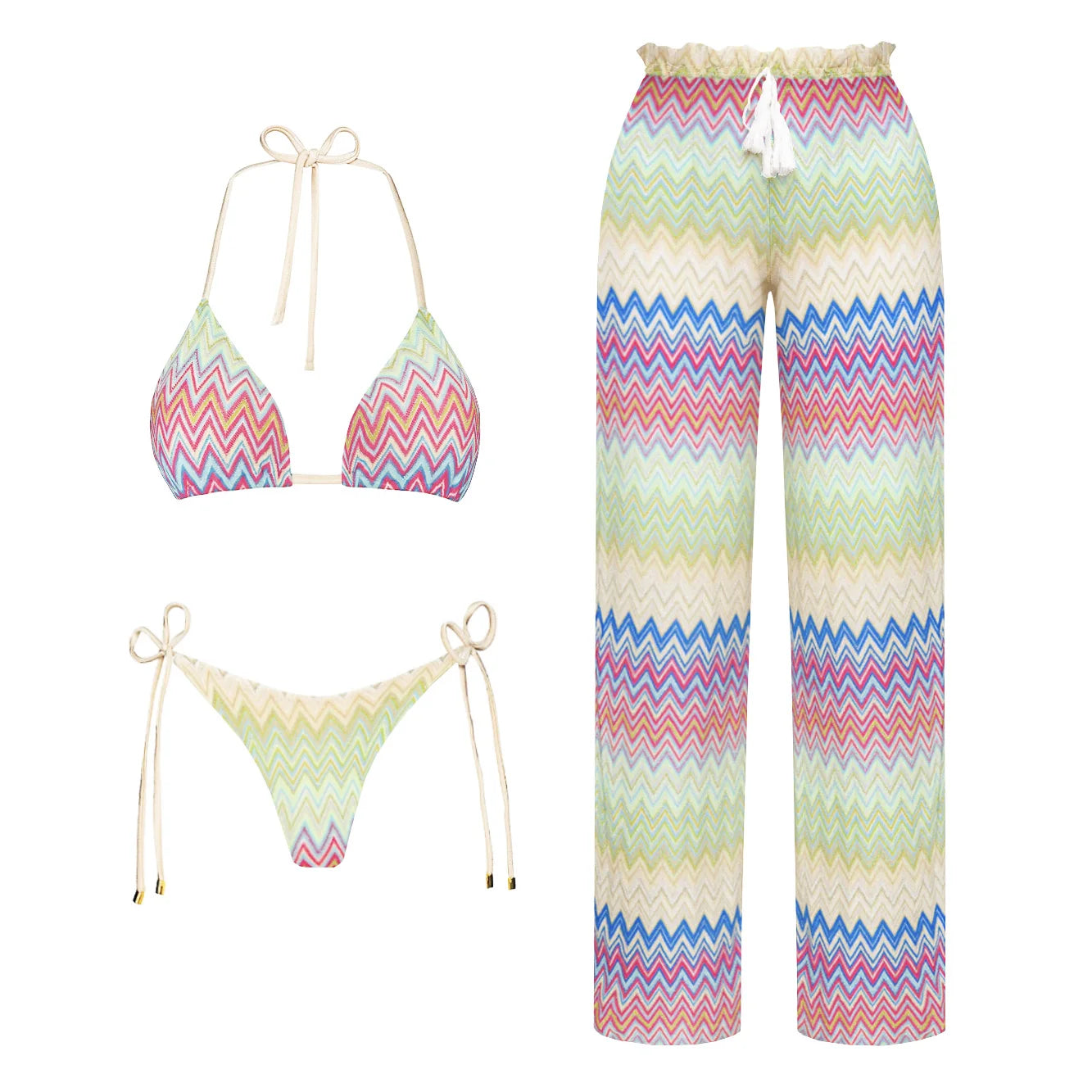 2026 Fashionable Boho Chic Bikini Set with Unique Paisley Design Perfect for Beach Wear and Pool Parties Summer Getaways