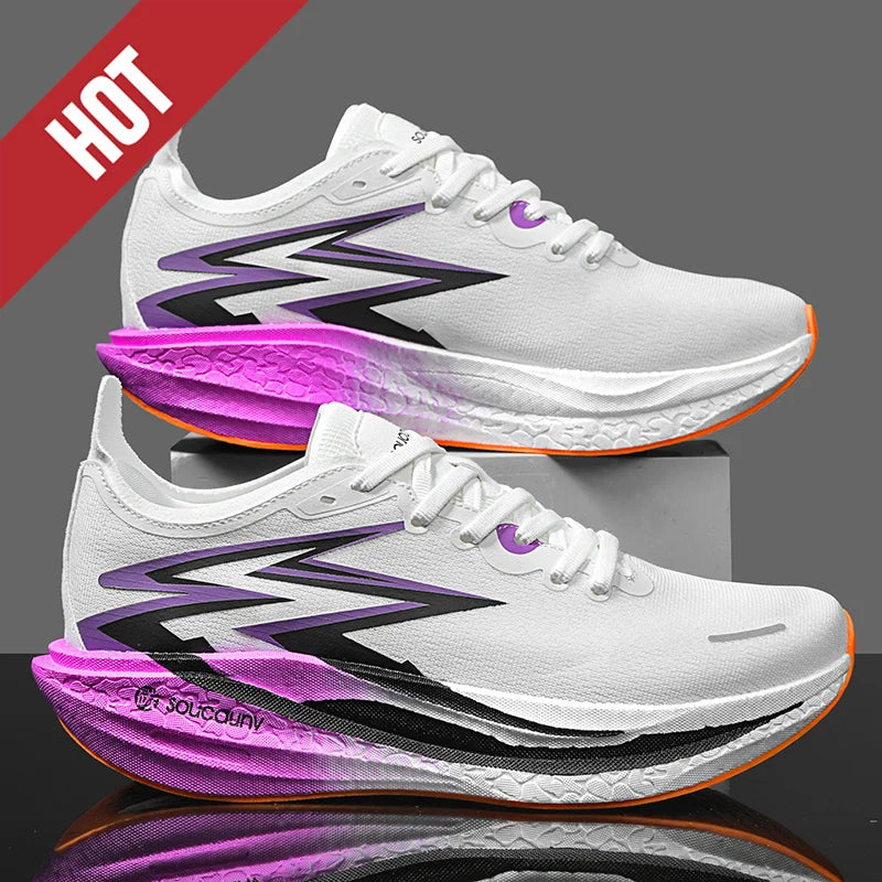 NEW Running Shoes Carbon Board Marathon Men Sports Breathable Lightweight Women&